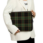 Black And Green Stewart Tartan Print Laptop Sleeve