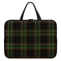Black And Green Stewart Tartan Print Laptop Sleeve With Handle