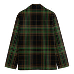 Black And Green Stewart Tartan Print Men's Blazer