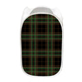 Black And Green Stewart Tartan Print Mesh Laundry Hamper