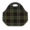 Black And Green Stewart Tartan Print Neoprene Lunch Bag