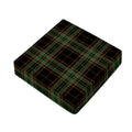 Black And Green Stewart Tartan Print Outdoor Seat Cushion Cover