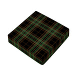 Black And Green Stewart Tartan Print Outdoor Seat Cushion Cover