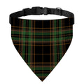 Black And Green Stewart Tartan Print Over The Collar Dog Bandana