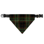 Black And Green Stewart Tartan Print Over The Collar Dog Bandana
