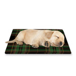 Black And Green Stewart Tartan Print Pet Cooling Mat Cover