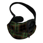 Black And Green Stewart Tartan Print Pet Sling Carrier