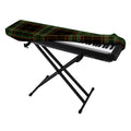 Black And Green Stewart Tartan Print Piano Keyboard Cover