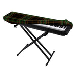 Black And Green Stewart Tartan Print Piano Keyboard Cover