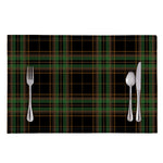Black And Green Stewart Tartan Print Placemat