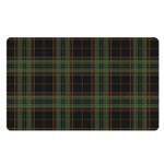Black And Green Stewart Tartan Print Polyester Doormat
