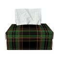 Black And Green Stewart Tartan Print Rectangle Tissue Box Cover