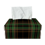 Black And Green Stewart Tartan Print Rectangle Tissue Box Cover