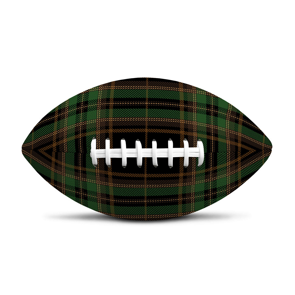 Black And Green Stewart Tartan Print Rugby Ball
