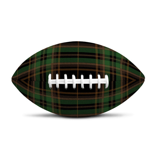 Black And Green Stewart Tartan Print Rugby Ball