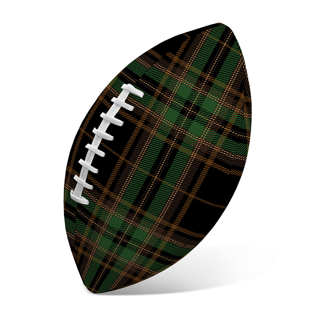 Black And Green Stewart Tartan Print Rugby Ball