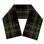 Black And Green Stewart Tartan Print Scarf