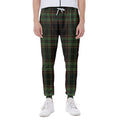 Black And Green Stewart Tartan Print Joggers