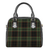 Black And Green Stewart Tartan Print Shoulder Handbag