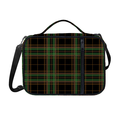 Black And Green Stewart Tartan Print Shoulder Strap Bible Bag