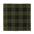 Black And Green Stewart Tartan Print Silk Bandana