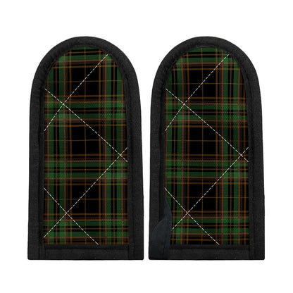 Black And Green Stewart Tartan Print Skillet Handle Cover