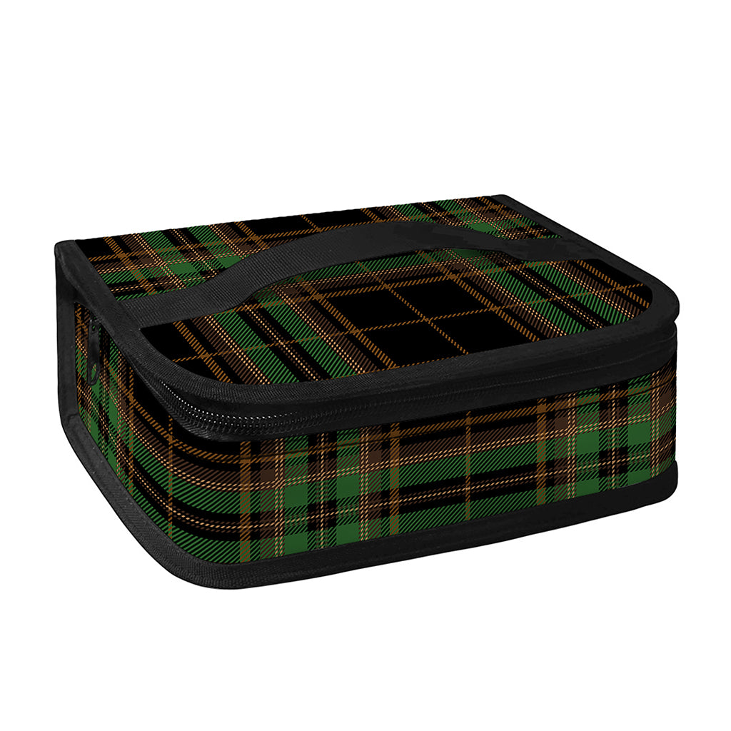 Black And Green Stewart Tartan Print Small Lunch Bag