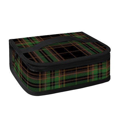 Black And Green Stewart Tartan Print Small Lunch Bag