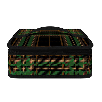 Black And Green Stewart Tartan Print Small Lunch Bag