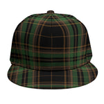 Black And Green Stewart Tartan Print Snapback Cap