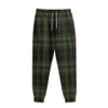 Black And Green Stewart Tartan Print Sweatpants