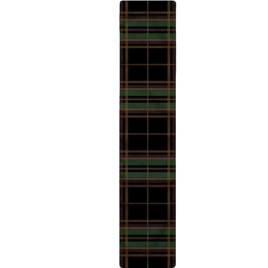 Black And Green Stewart Tartan Print Table Runner