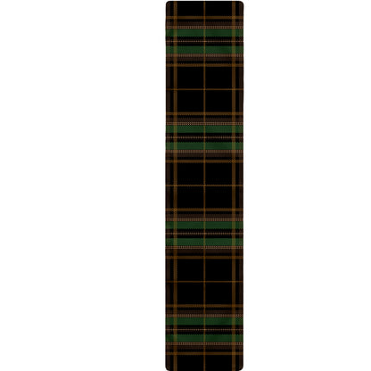 Black And Green Stewart Tartan Print Table Runner