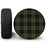 Black And Green Stewart Tartan Print Tire Cover