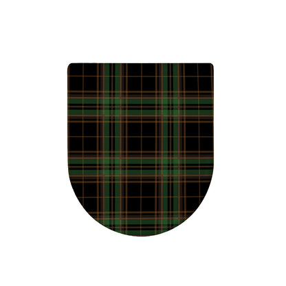Black And Green Stewart Tartan Print Toilet Lid Cover