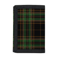 Black And Green Stewart Tartan Print Trifold Wallet
