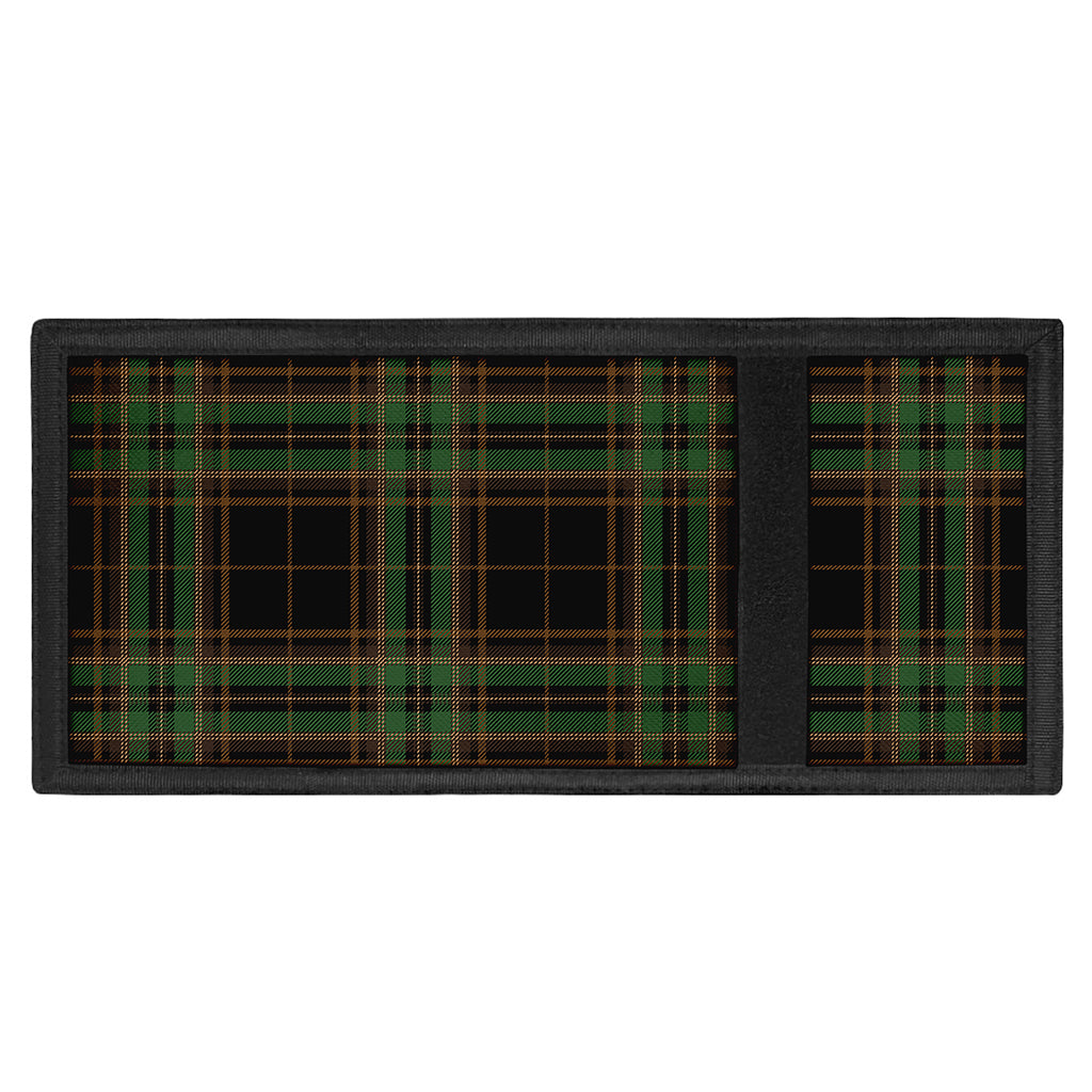 Black And Green Stewart Tartan Print Trifold Wallet