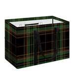 Black And Green Stewart Tartan Print Utility Tote Bag