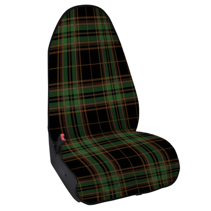 Black And Green Stewart Tartan Print Waterproof Car Seat Cover
