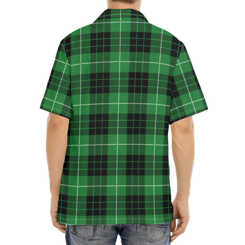 Black And Green Tartan Pattern Print Aloha Shirt