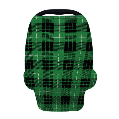 Black And Green Tartan Pattern Print Baby Seat Cover