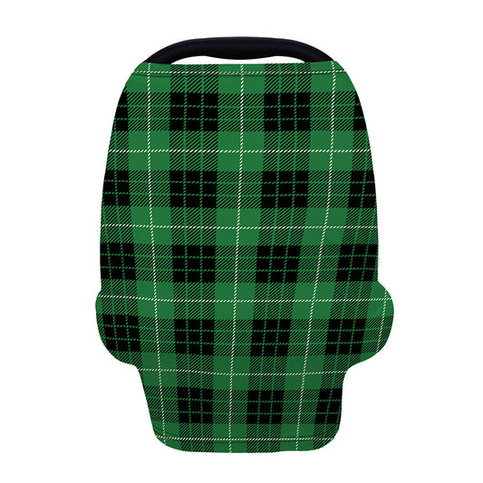 Black And Green Tartan Pattern Print Baby Seat Cover