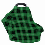 Black And Green Tartan Pattern Print Baby Seat Cover