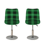 Black And Green Tartan Pattern Print Bar Stool Covers