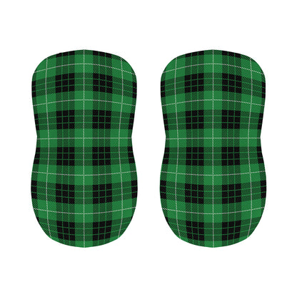Black And Green Tartan Pattern Print Bar Stool Covers