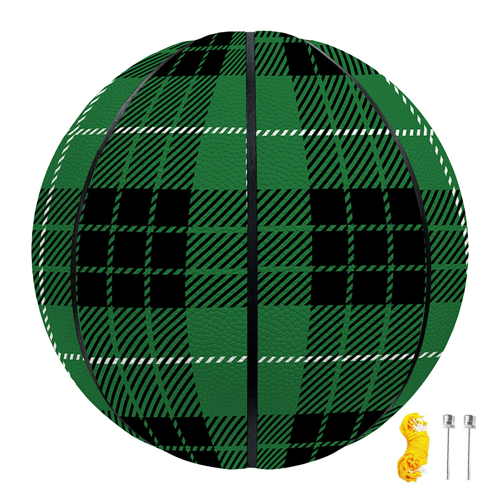 Black And Green Tartan Pattern Print Basketball