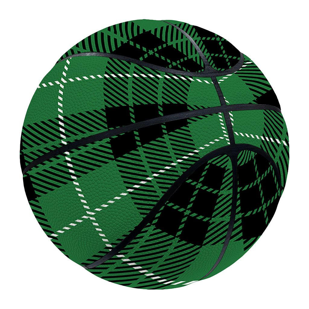Black And Green Tartan Pattern Print Basketball