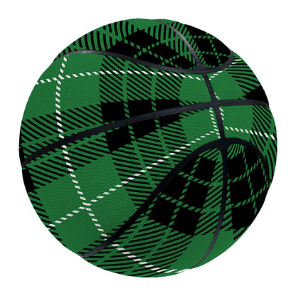 Black And Green Tartan Pattern Print Basketball