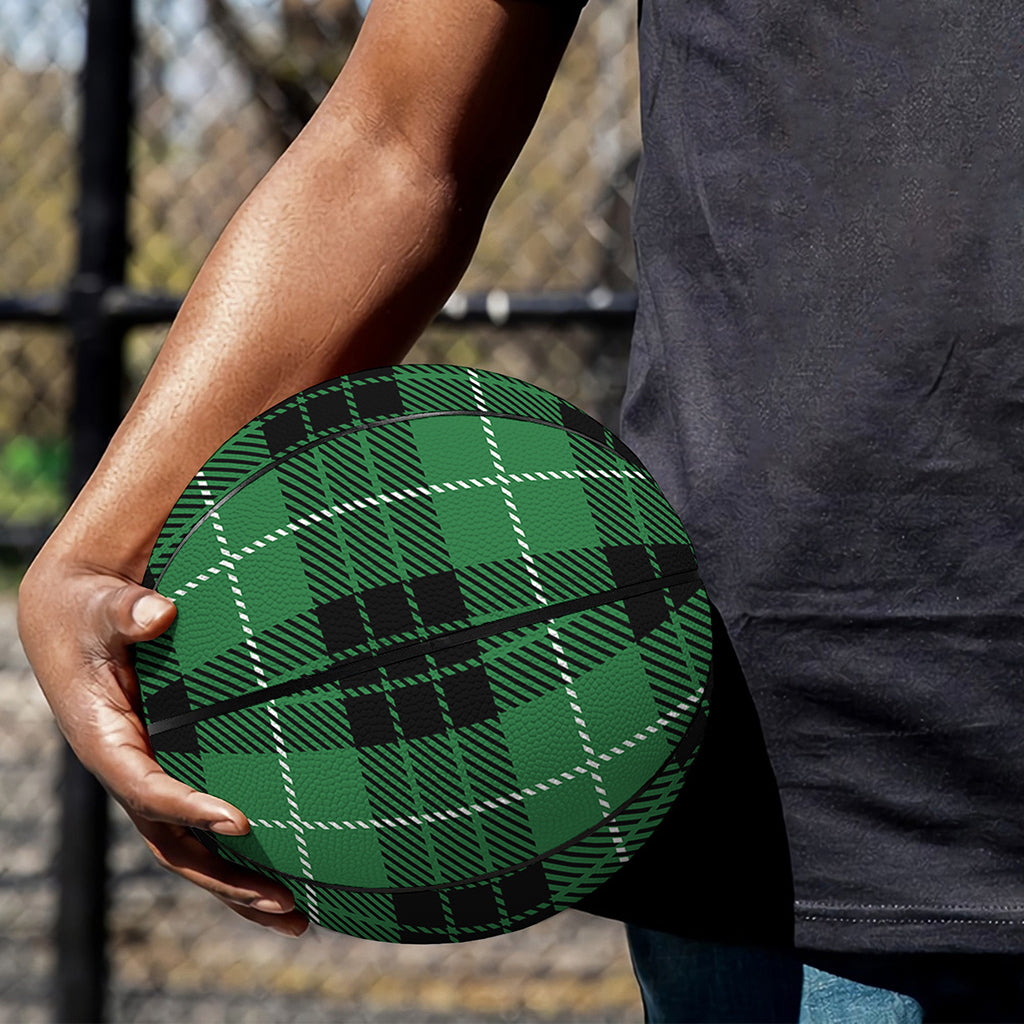 Black And Green Tartan Pattern Print Basketball