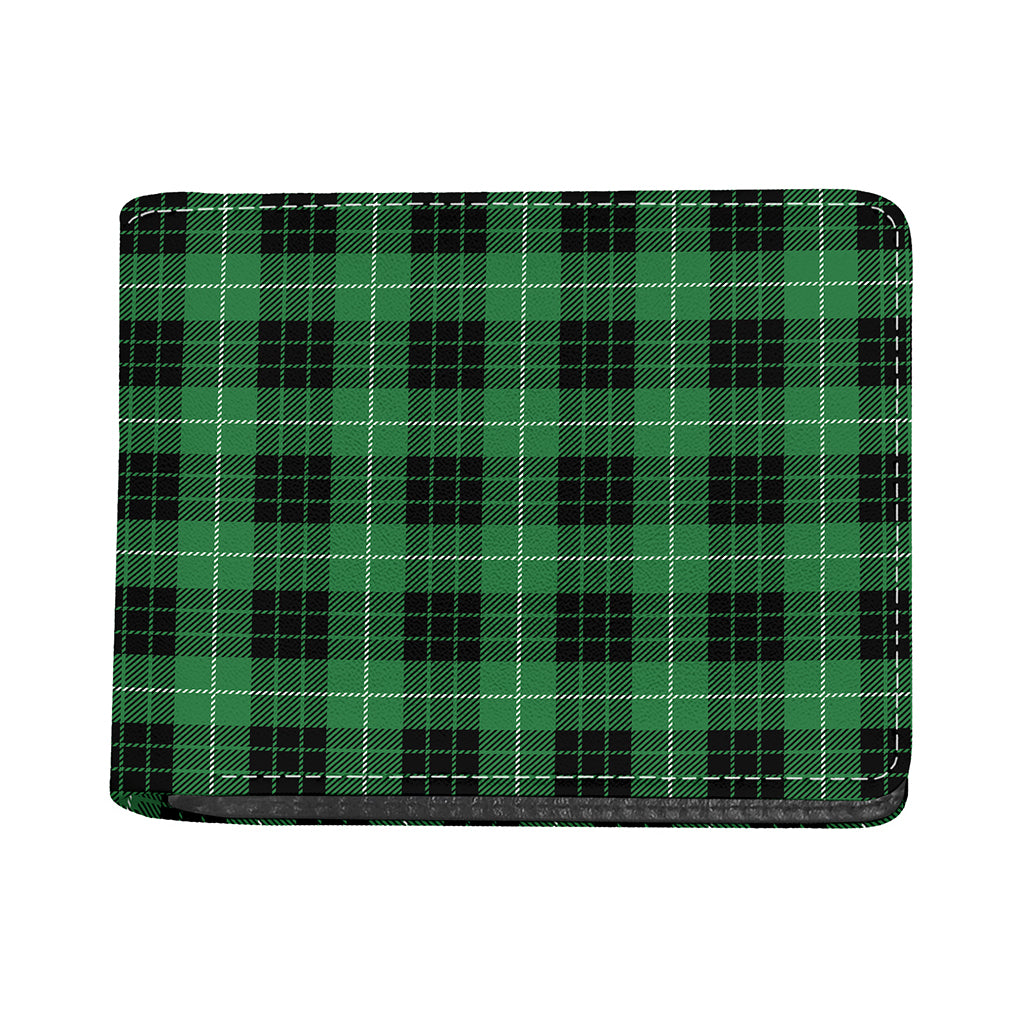 Black And Green Tartan Pattern Print Bifold Wallet